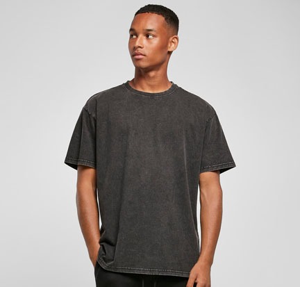 Build Your Brand Acid Washed Heavy Oversized Tee
