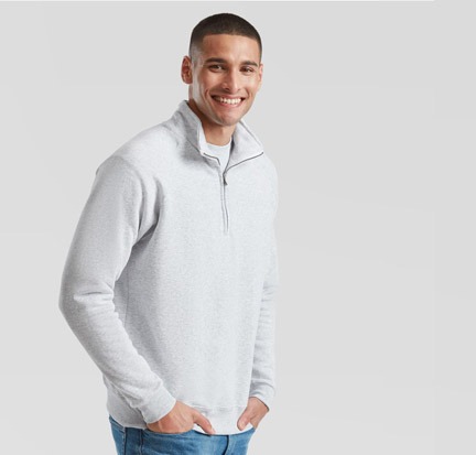 Fruit of the Loom – Classic Zip Neck Sweat